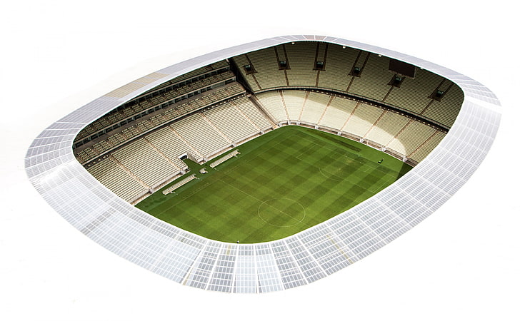 2014 FIFA World Cup Stadiums, green and gray football stadium illustration, HD wallpaper