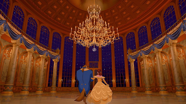 Beauty And The Beast, Cartoon, Disney, indoors, one person, HD wallpaper