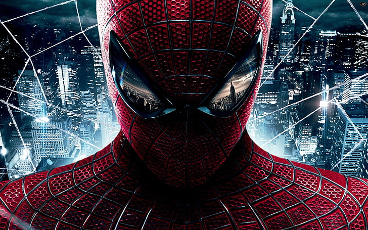 Marvel The Amazing Spider-Man digital wallpaper, red, one person, HD wallpaper