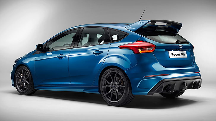 Ford Focus RS, car, blue cars, mode of transportation, motor vehicle, HD wallpaper