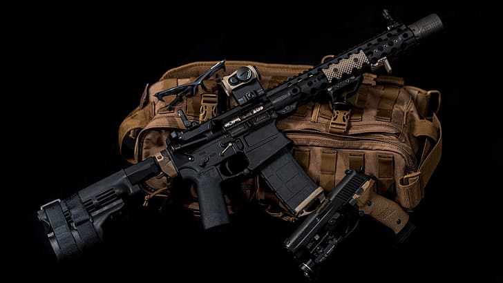 weapons, rifle, custom, ar-15, assault Rifle, ar 15, HD wallpaper