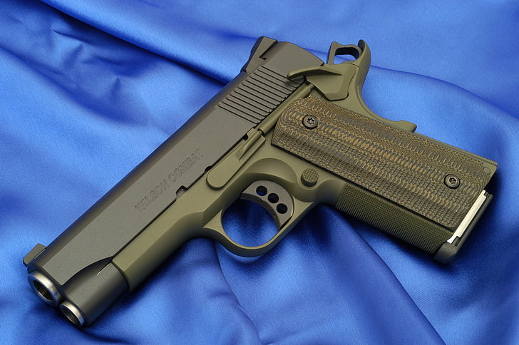 black and green semi-automatic pistol, Gun, Wallpaper, Weapons, HD wallpaper
