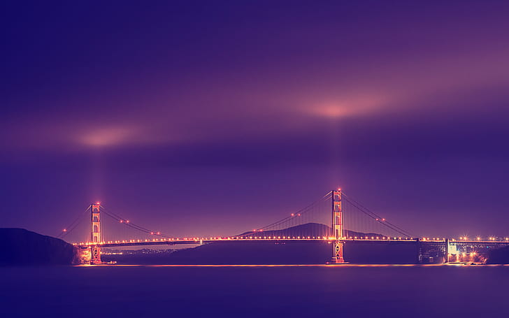 San Francisco, cityscape, bridge, nature, Golden Gate Bridge