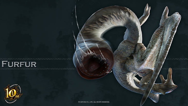 game screenshot, Monster Hunter, furfur, Khezu, animal, animal themes, HD wallpaper