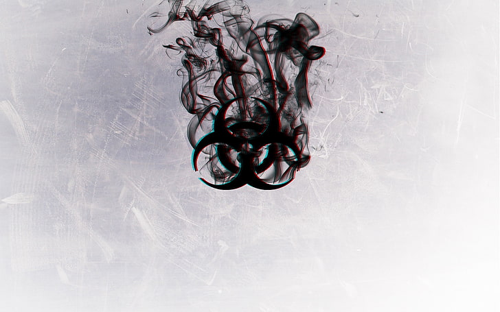 biohazard, white, 3D, smoke, indoors, abstract, water, no people