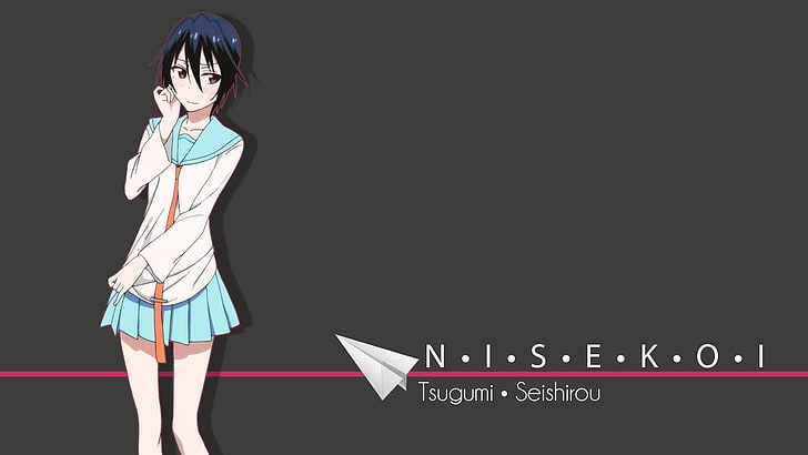 Tsugumi character illustration, anime, Nisekoi, school uniform