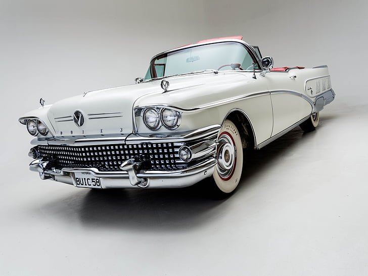 1958, 756 4867x, buick, convertible, limited, luxury, retro, HD wallpaper