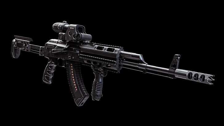 rendering, weapons, tuning, machine, gun, Kalashnikov, Custom