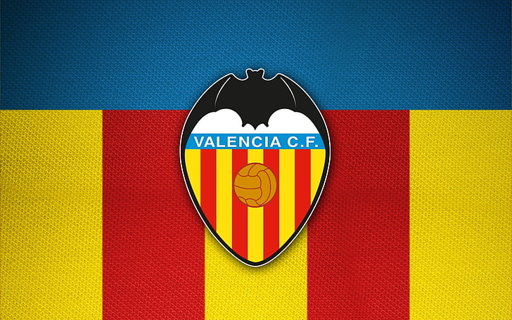 Valencia CF Football, Valencia C.F. logo, Sports, yellow, red, HD wallpaper