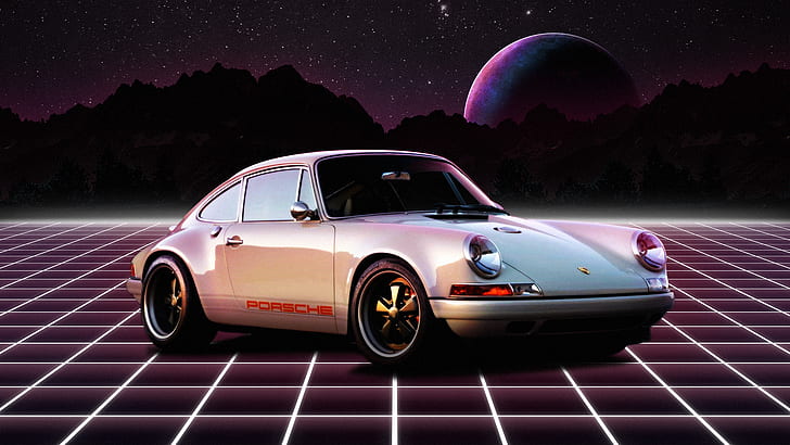 HD wallpaper: Porsche, Porsche 911 RSR, Retro style, synthwave, 1980s,  German cars | Wallpaper Flare