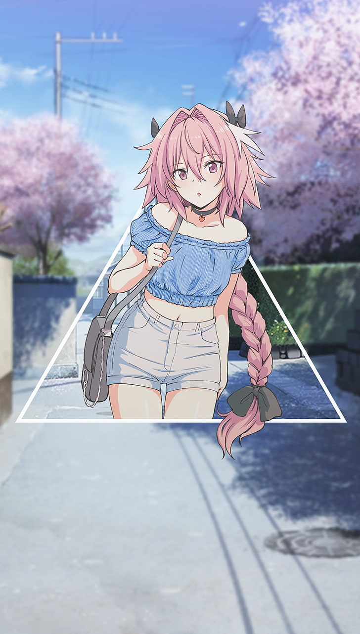anime, picture-in-picture, long hair, Astolfo (Fate/Apocrypha)