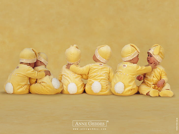 Babies Playing Together HD, anne geddes photography, cute, HD wallpaper