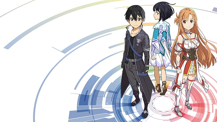 Sword Art Online, Asuna Yuuki, Kazuto Kirigaya, Kirito (Sword Art Online), HD wallpaper