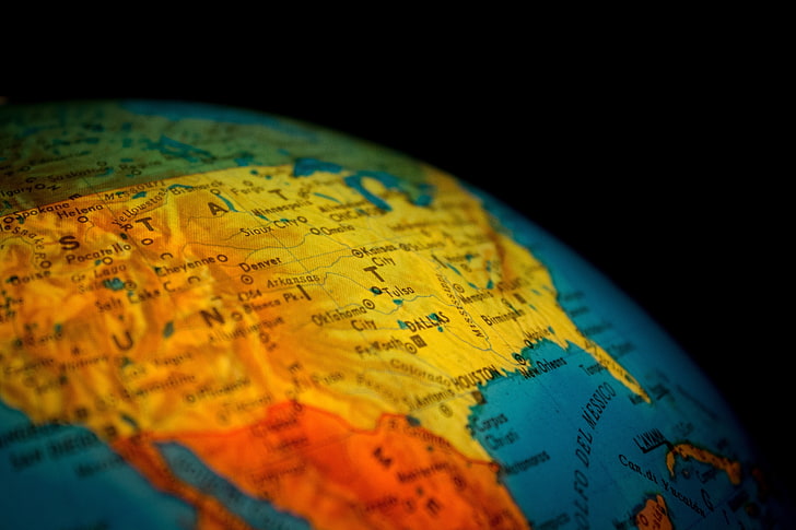 minimalism, USA, Mexico, world map, globes, North America, globe - man made object, HD wallpaper