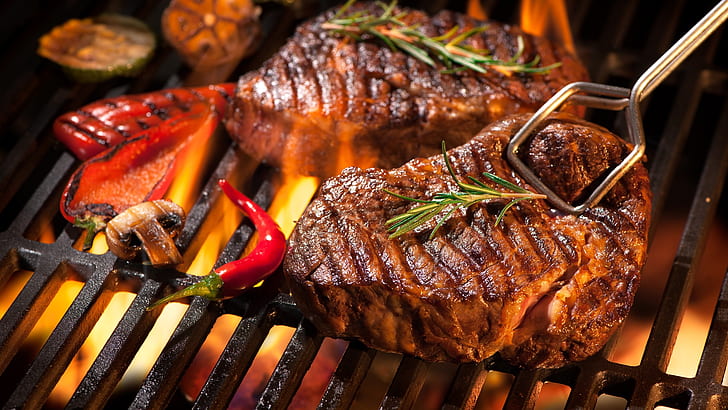 HD wallpaper CloseUp Photo of Man Cooking Meat barbecue barbecue grill   Wallpaper Flare
