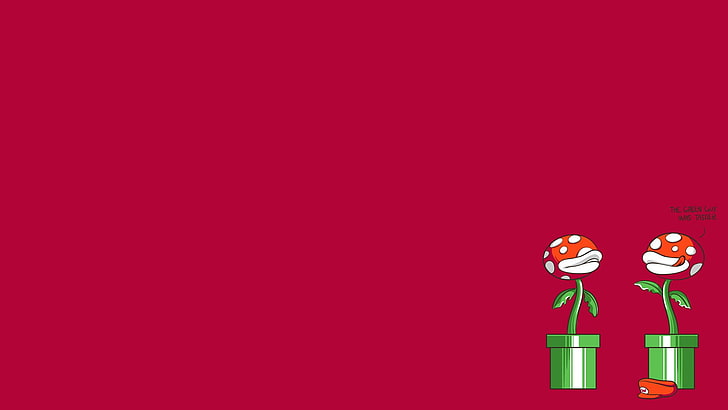 two red flowers illustration, minimalism, humor, simple background, HD wallpaper