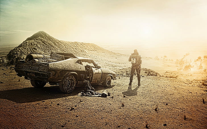 Mad Max digital wallpaper, Mad Max: Fury Road, movies, transportation