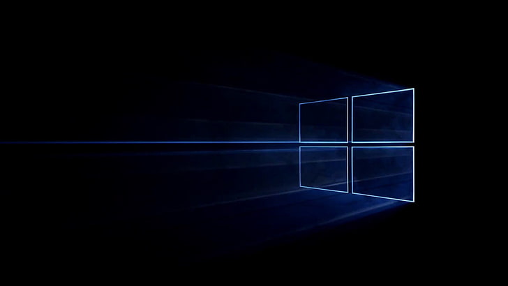Windows 8 logo, Wallpaper, Official, Windows 10, indoors, dark HD wallpaper