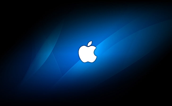 Cool Apple, Apple logo, Computers, Mac, Blue, Dark, Black, Aero, HD wallpaper