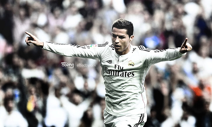 Cristiano Ronaldo, Real Madrid, footballers, men, soccer, incidental people, HD wallpaper