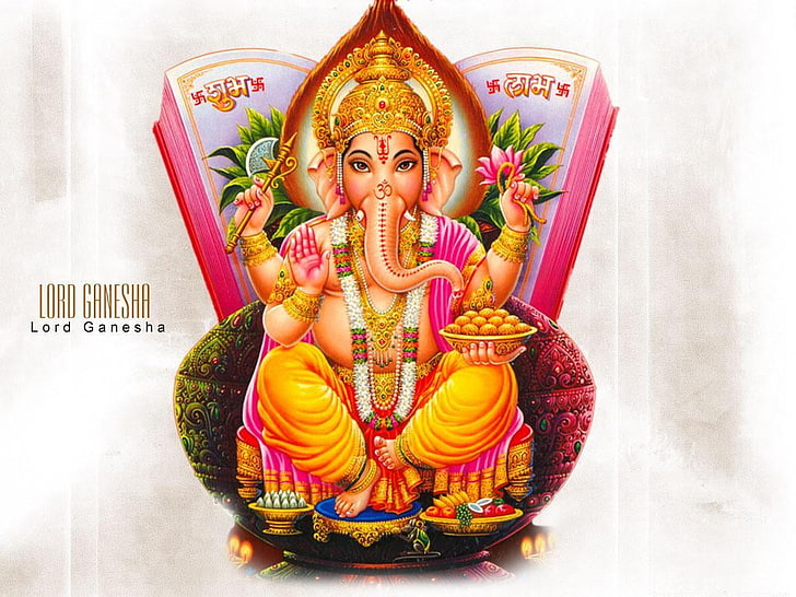 God Ganeshji, Lord Ganesha illustration, religion, belief, spirituality, HD wallpaper