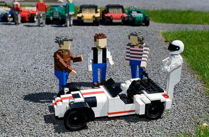 LEGO, Top Gear, The Stig, sports car, Richard Hammond, Jeremy Clarkson, HD wallpaper