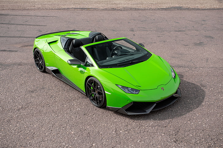 car, green, Lamborghini, supercar, Spyder, tuning, Novitec