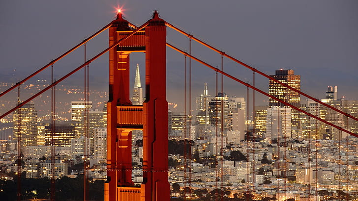 photography, city, San Francisco, Golden Gate Bridge, cityscape, HD wallpaper