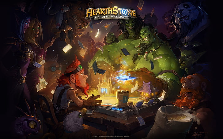 Heart Stone digital wallpaper, Hearthstone: Heroes of Warcraft