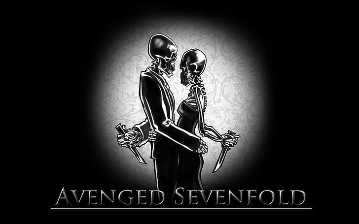 avenged sevenfold, representation, indoors, human representation, HD wallpaper