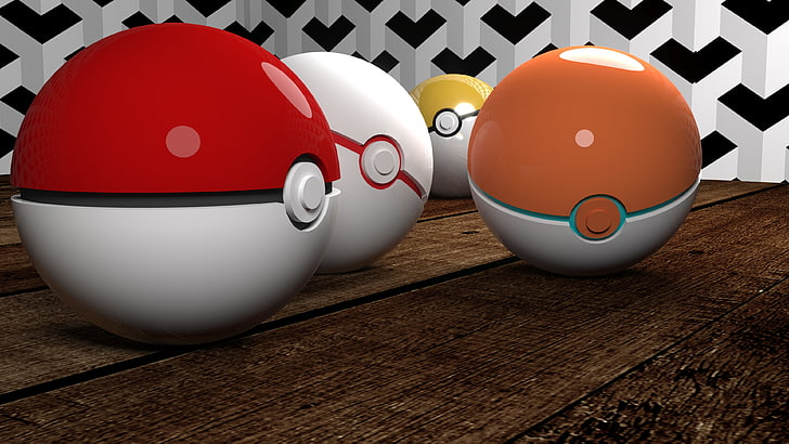 Pokémon, Pokéballs, Poké Balls, pocket monster, premier ball, HD wallpaper