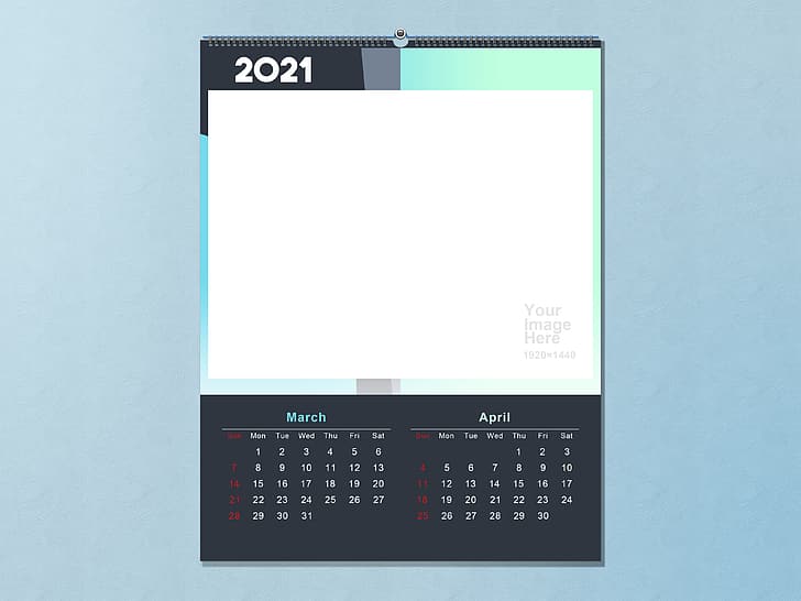 2021 calendar, template