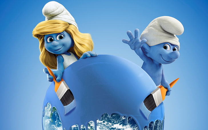 2880x900px | free download | HD wallpaper: The Smurfs 2 Cartoon, Movies,  Hollywood Movies, blue, representation | Wallpaper Flare