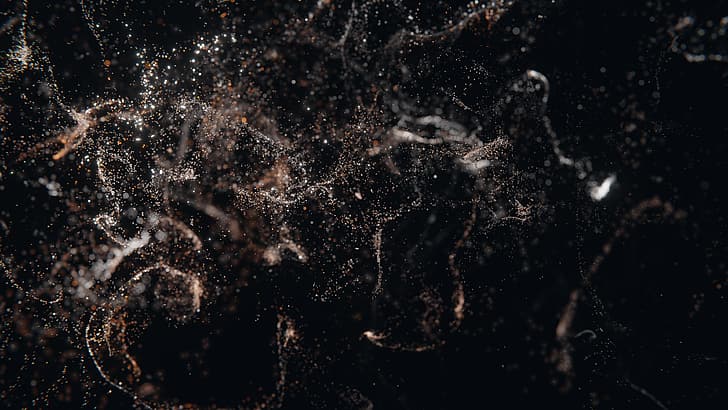 Blender, floating particles, render, 3D Abstract, HD wallpaper