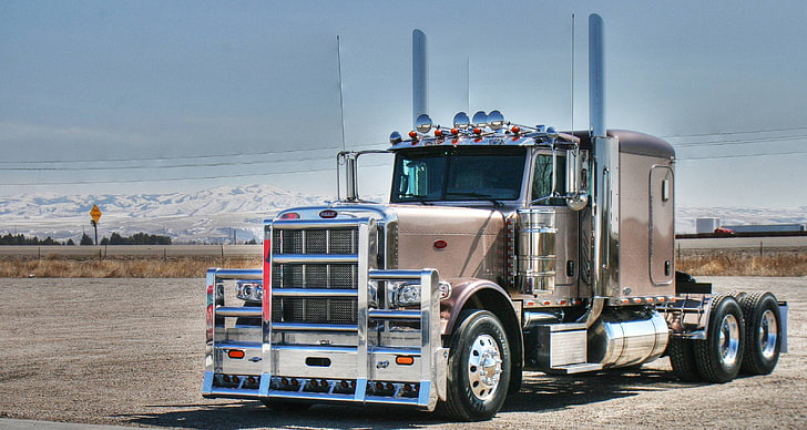 big, rig, semi, tractor, trailer, transport, transportation, HD wallpaper