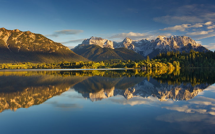 landscape photography of body of water near mountains, nature