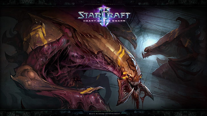 Star Craft Heart digital wallpaper, Starcraft II, no people, representation, HD wallpaper