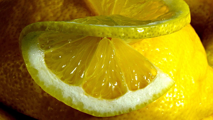 yellow lemon, lemons, fruit, food, macro, food and drink, healthy eating, HD wallpaper