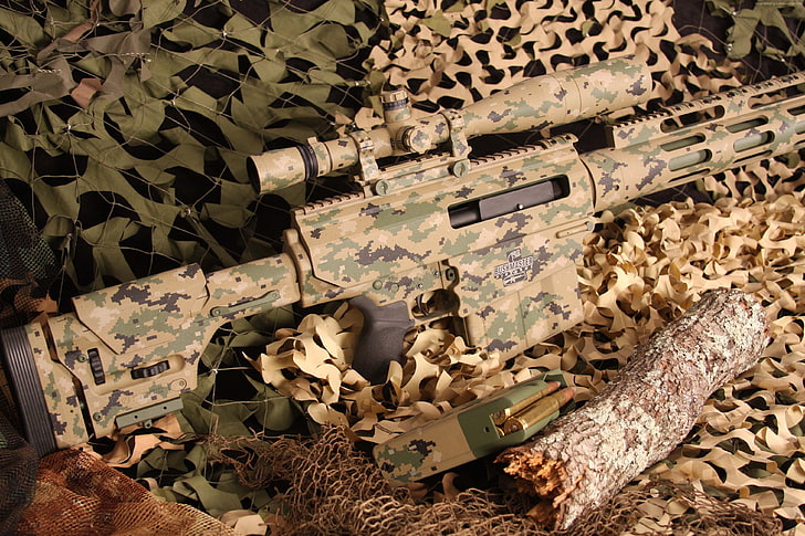 scope, Bushmaster BA50, .50 BMG, ammunition, MIL-STD-1913, sniper rifle, HD wallpaper