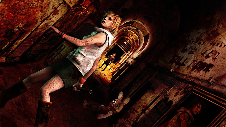 Silent Hill Light Heather Mason HD, woman wearing white vest with short 3d character, HD wallpaper