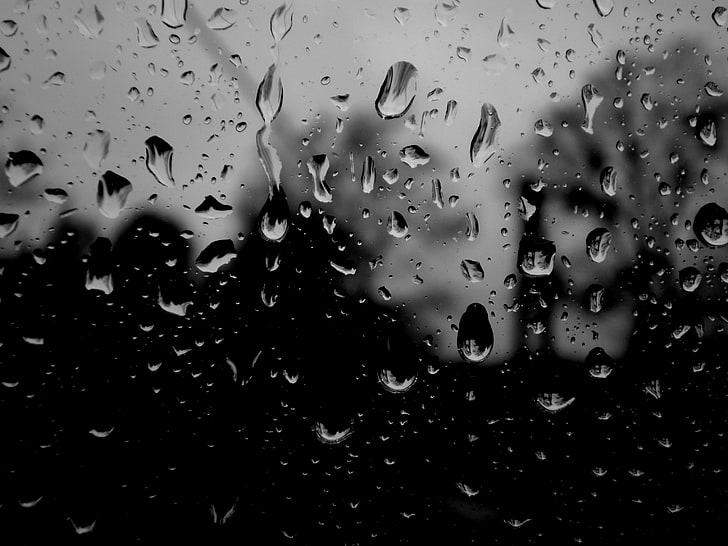 HD wallpaper: water dews, glass, drops, rain, moisture, blur, wet ...