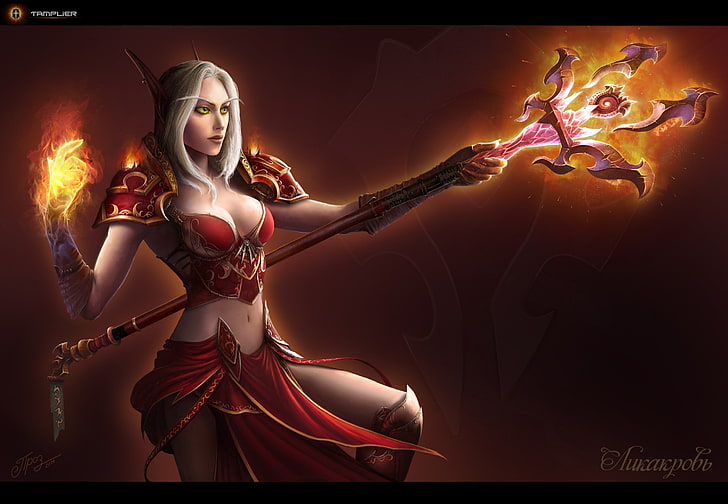 women mage video games world of warcraft blood elf fantasy art magic artwork long ears dmitriy prozo Video Games World of Warcraft HD Art