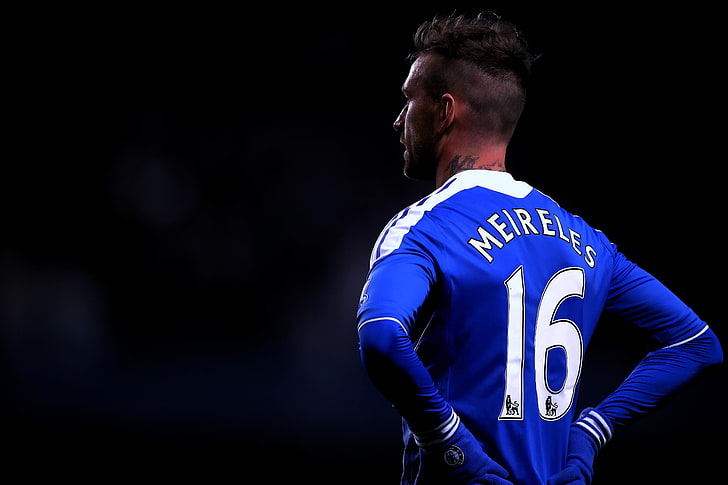 men's blue long-sleeved jersey, football Wallpaper, Chelsea player