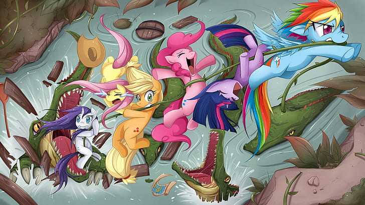 my little pony fluttershy rainbow dash twilight sparkle rarity pinkie pie applejack 1400x788 wall Technology Apple HD Art
