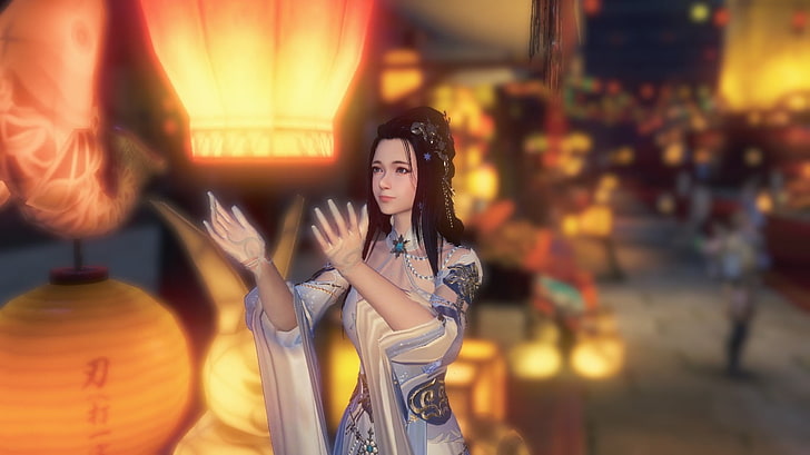 gamers, WuXia, China, one person, young adult, night, lifestyles, HD wallpaper