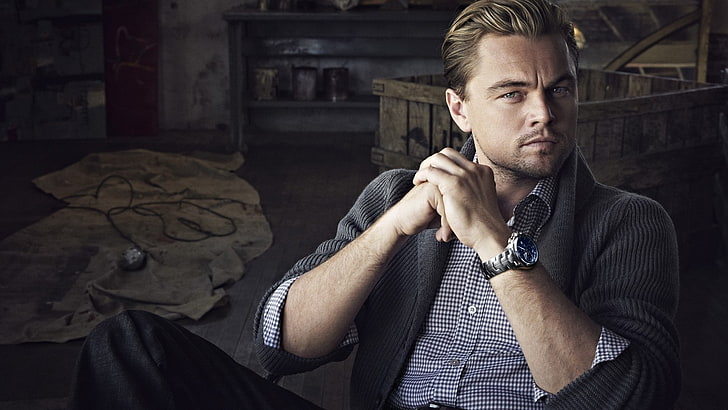 Leonardo DiCaprio, watch, men, one person, males, adult, indoors, HD wallpaper