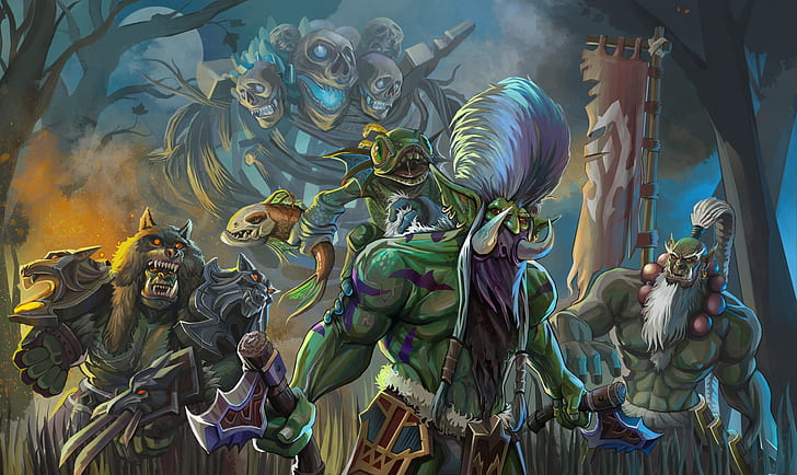 Warcraft, World Of Warcraft, Murloc (World of Warcraft), Orc, HD wallpaper