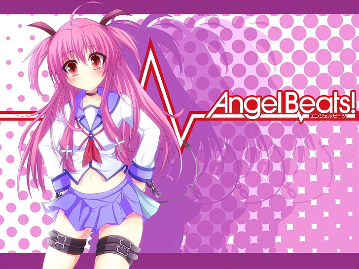 anime, anime girls, Angel Beats!, Yui (Angel Beats!), front view, HD wallpaper