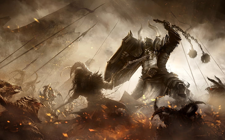 Guild Wars 2 game illustration, Diablo III, video games, fantasy art, HD wallpaper