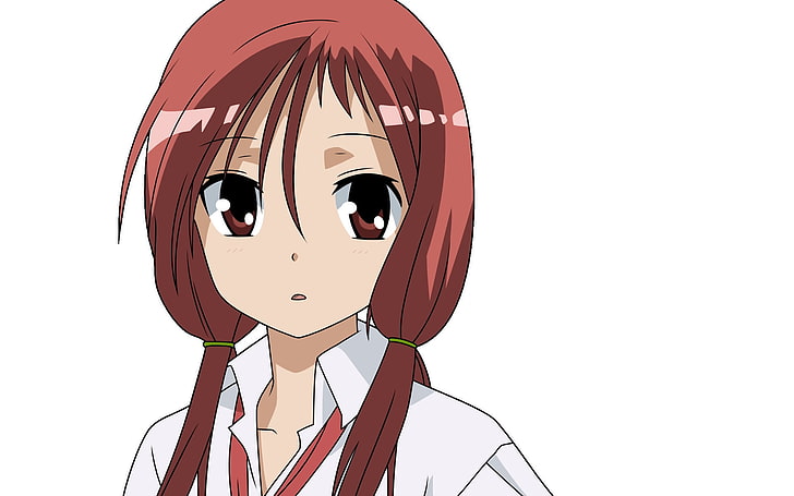 HD wallpaper: female anime character, saki, takei hisa, girl, look, young,  white background | Wallpaper Flare